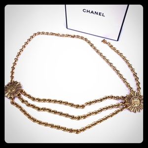 Rare💖 Chanel 24k GP vintage belt/necklace